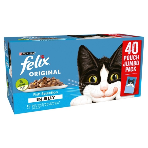 Felix Pouch Fish Selection in Jelly 40 x 100g