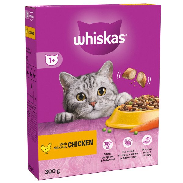 Whiskas Dry 1 Chicken Cat Food 5 x 825g horse and hoof