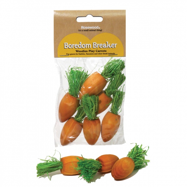 Boredom Breaker Woodies Play Carrots 6 pack x 6
