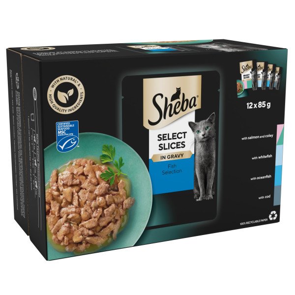Sheba Select Slices in Gravy Fish Collection 4 x 12 x 85g