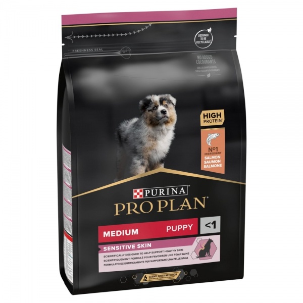 Pro Plan Puppy Sensitive Skin Medium OPTIDERMA Salmon 3kg