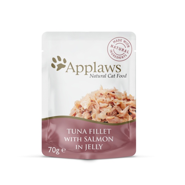 Applaws Cat Tuna Fillet with Salmon in Jelly Pouches 16 x 70g