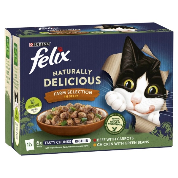 Felix Pouches Naturally Delicious Farm Selection in Jelly 4 x 12 x 80g