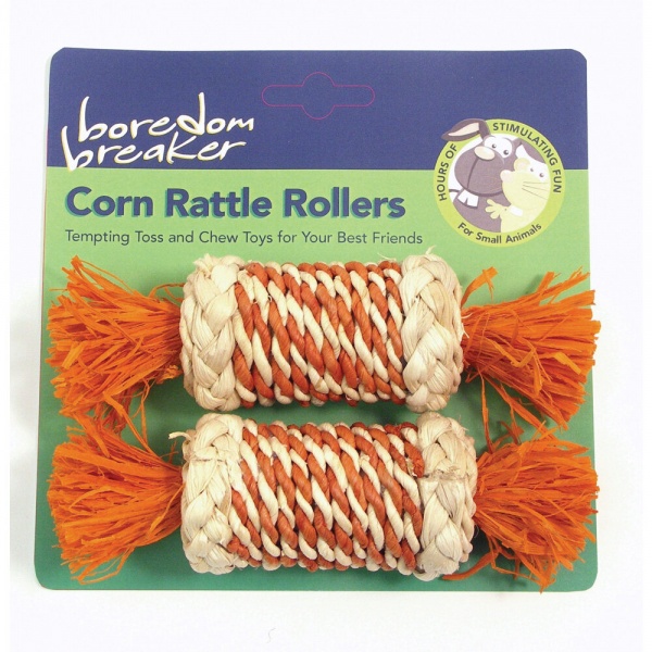 Rosewood Boredom Breaker Corn Rattle Rollers Toy For Small Animals