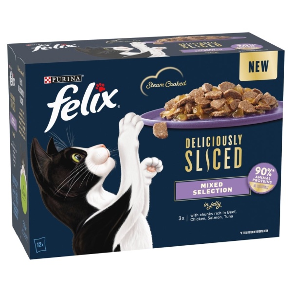 Felix Deliciously Sliced Mixed Selection in Jelly 4 x 12 x 80g