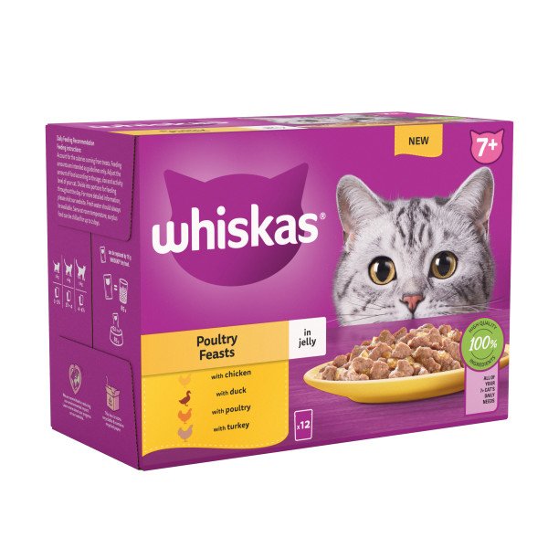 Whiskas Senior 7+ Poultry Feasts in Jelly 4 x 12 x 85g