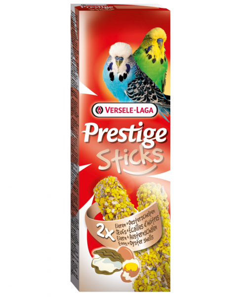 Versele Laga Prestige Budgie Egg & Oyster Shell Sticks 10 x 60g