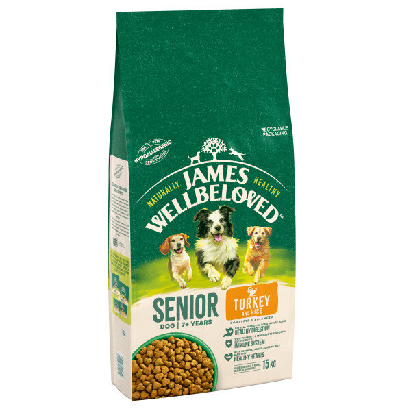 James Wellbeloved Turkey & Rice Senior Dog Food 15kg