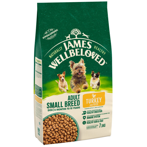 James Wellbeloved Adult Small Breed Turkey & Rice 7.5kg