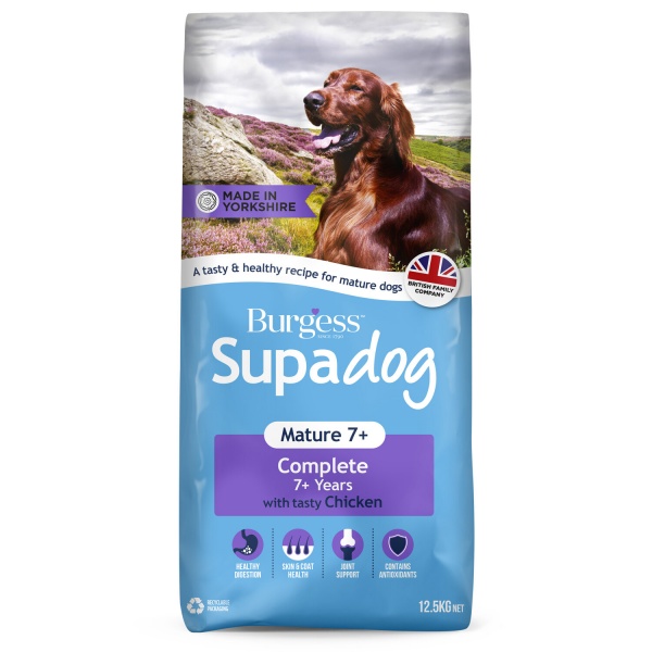 Burgess Mature Dog Rich In Chicken Dog Food 12.5kg