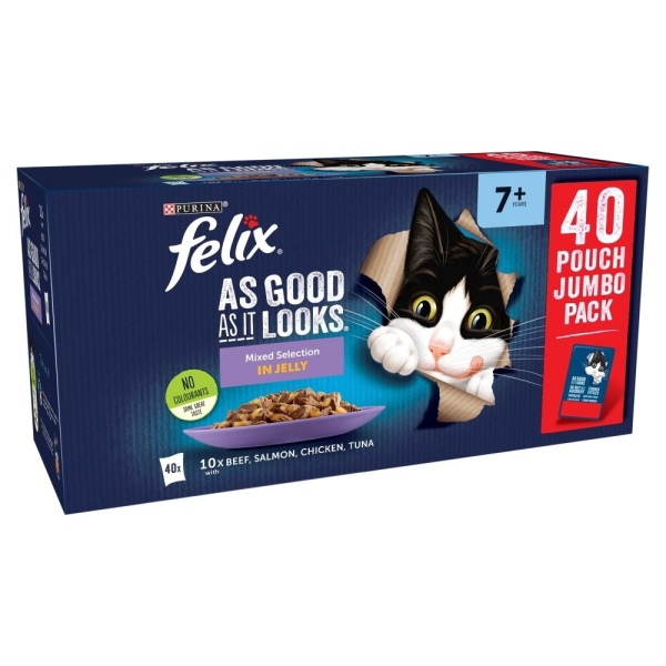 Felix Pouch As Good As It Looks Senior Mixed Selection in Jelly 40 x 100g