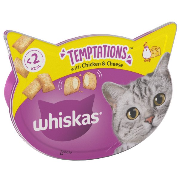 Whiskas Temptations Chicken & Cheese Cat Treats 8 x 60g