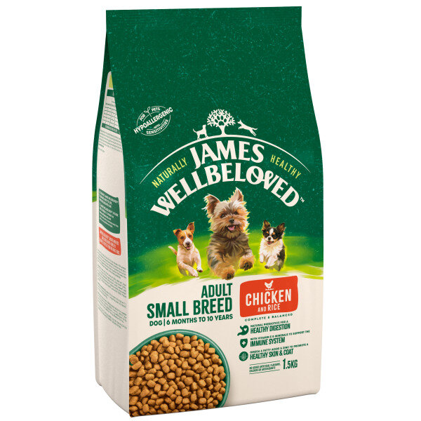 James Wellbeloved Adult Small Breed Chicken & Rice 1.5kg