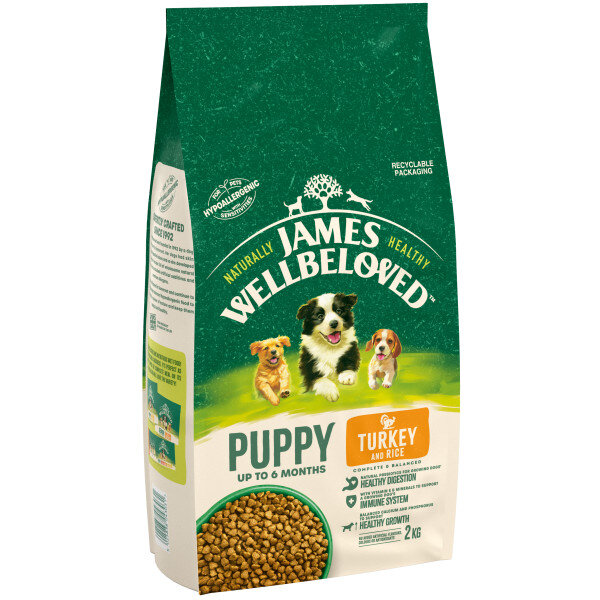 James Wellbeloved Turkey & Rice Puppy Food 2kg