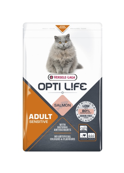 Versele Laga Opti Life Cat Adult Sensitive Grain Free Salmon 4 x 2.5kg