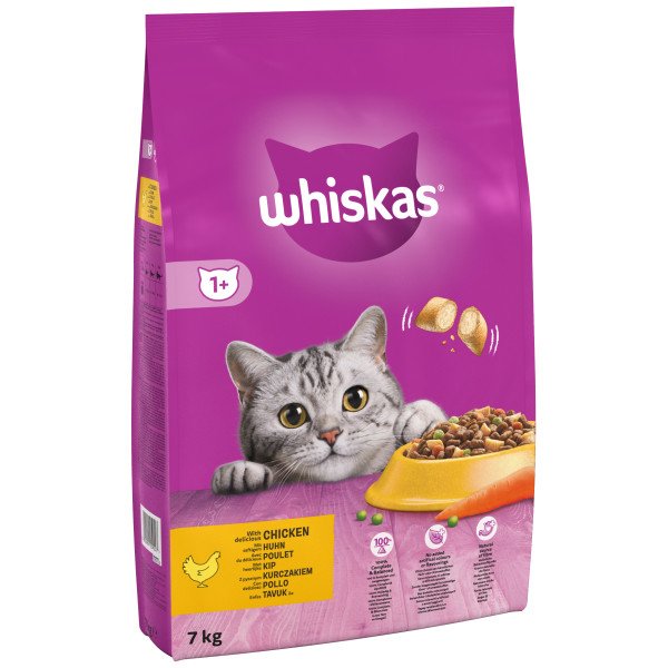 Whiskas Dry 1+ Chicken Cat Food 7kg