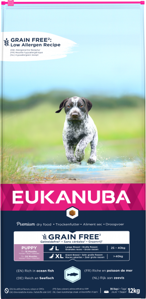 Eukanuba Puppy Large Breed Grain Feed Ocean Fish 12kg