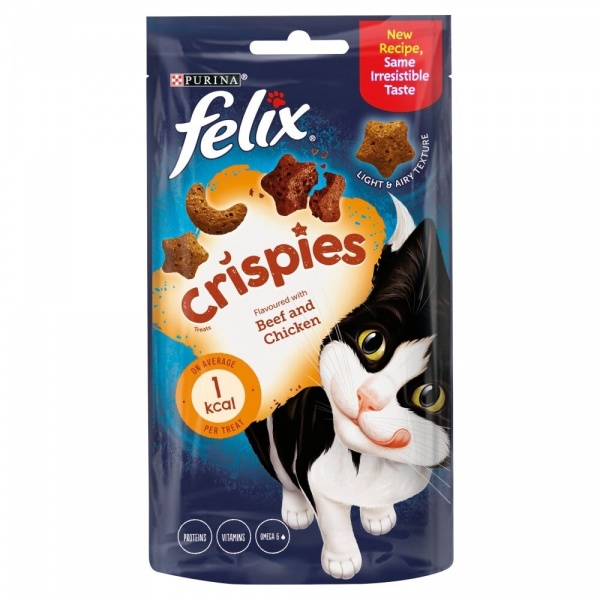 Felix Crispies Beef & Chicken Cat Treat 8 x 45g
