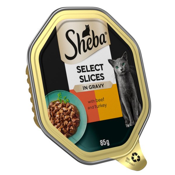 Sheba Tray Select Slices Beef & Turkey in Gravy 22 x 85g