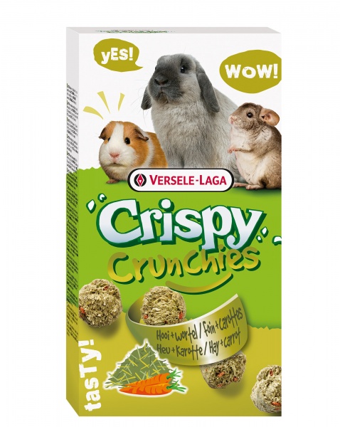 Versele Laga Crispy Crunchies Hay Small Animal Feed 6 x 75g