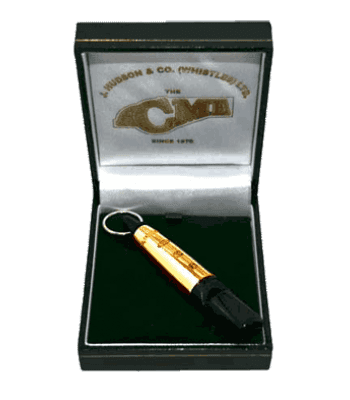 Acme Gold Plated Sleeve With Dog Training Whistle in Presentation Case