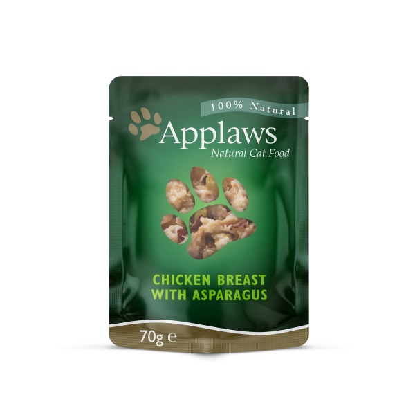 Applaws Cat Chicken Breast with Asparagus Pouches 12 x 70g
