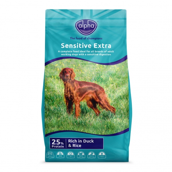 Alpha Sensitive Extra Duck & Rice Working Dog Food 15kg