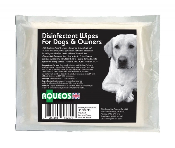 Aqueos Canine Disinfectant Wipes