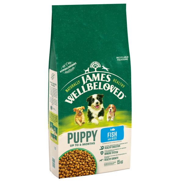 James Wellbeloved Fish & Rice Puppy Food 15kg