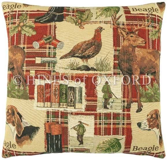 Beagle Red Tartan - Fine Tapestry Cushion