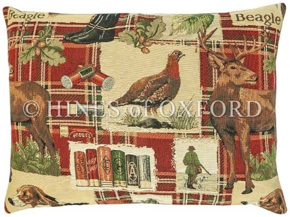 Beagle Red Tartan  - Fine Tapestry Cushion
