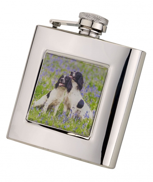 Bisley - 6 OZ Square Spaniels Hip Flask