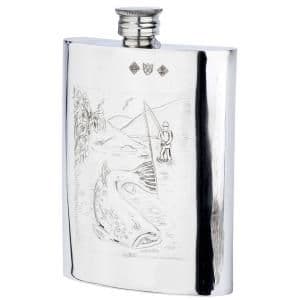 Bisley 6oz Pewter Fisherman Flask