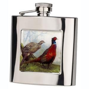 Bisley 6oz Square Pheasant Flask