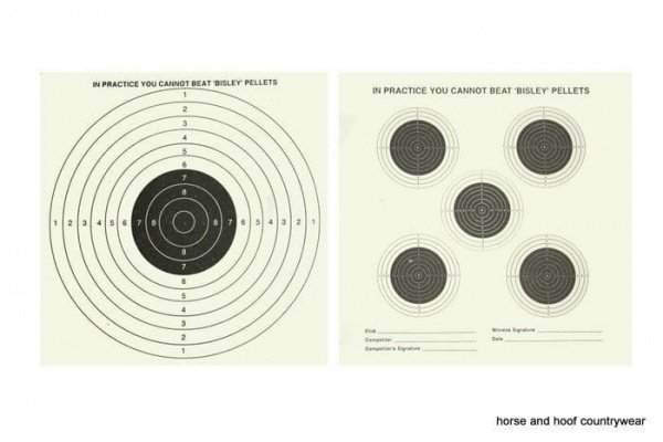 Bisley Double Sided 5 + 1 Targets Grade 1 - 17cm x 17cm