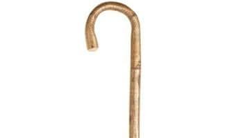 Bisley Hazel With Bark Crook Handle Stick