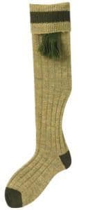 Bisley Mustard Olive Shooting Stocking With Garters