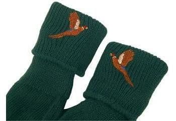 Bisley Olive Pheasant Embroidered Stocking