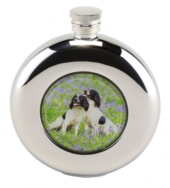 Bisley - Round Spaniels Hip Flask