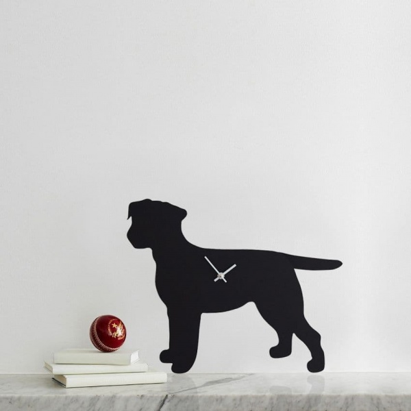 BORDER TERRIER CLOCK WITH WAGGING TAIL