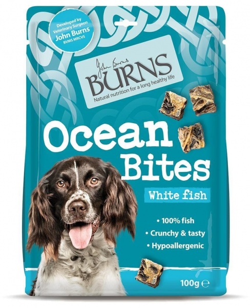 Burns Ocean Bites White Fish Dog Treats 10 x 100g