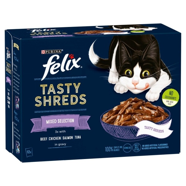 Felix Pouches Tasty Mixed Selection in Gravy 4 x 12 x 80g