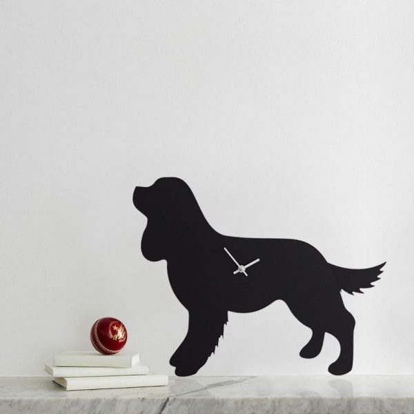 CAVALIER KING CHARLES SPANIEL CLOCK WITH WAGGING TAIL