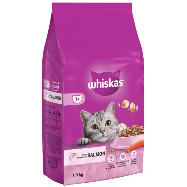 Whiskas Dry 1+ Salmon Cat Food 1.9kg