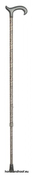 Classic Canes Adjustable Retro Derby Stick - Black, Silver and Gold
