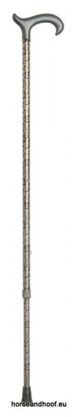 Classic Canes Adjustable Retro Derby Stick - Black, Silver and Gold