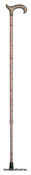 Classic Canes Adjustable Retro Derby Stick - Gold and Burgundy