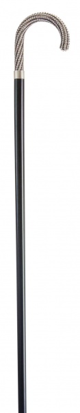 Classic Canes black hardwood crook with Swarovski Elements handle