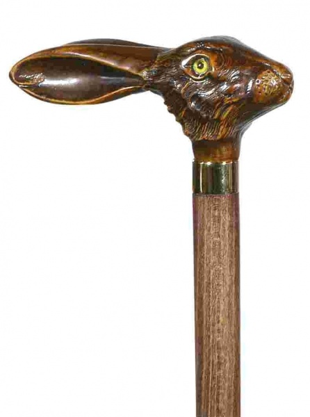 Classic Canes Brown Hare Hardwood Shaft Cane