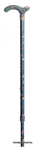 Classic Canes Chelsea Height-Adjustable Aluminium Cane - Green Floral